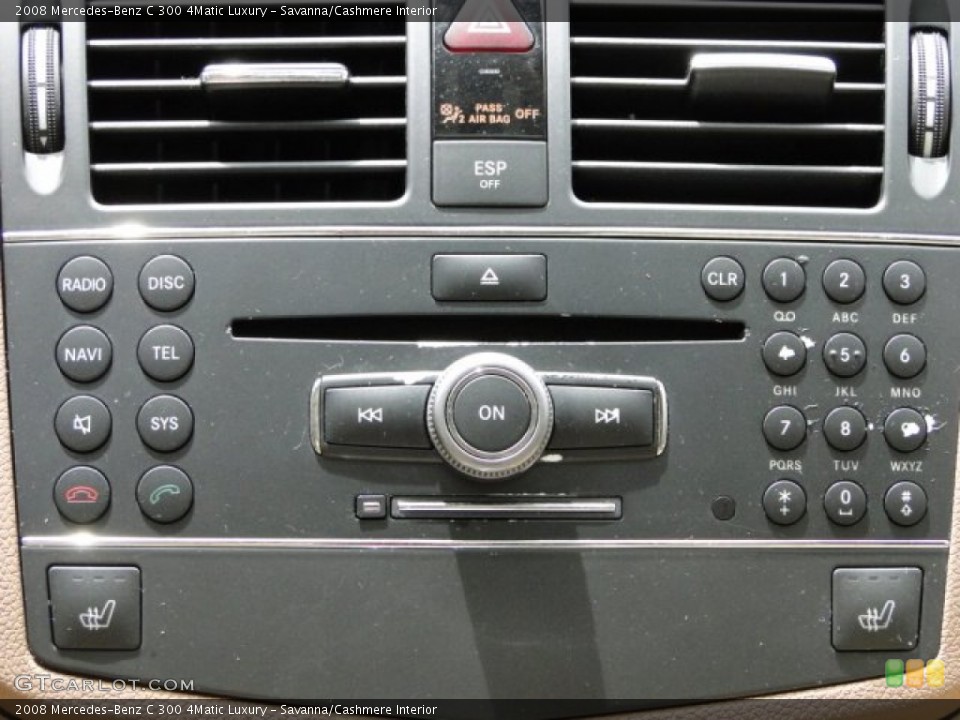 Savanna/Cashmere Interior Controls for the 2008 Mercedes-Benz C 300 4Matic Luxury #83829023
