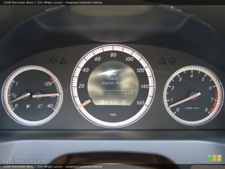 Savanna/Cashmere Interior Gauges for the 2008 Mercedes-Benz C 300 4Matic Luxury #83829172