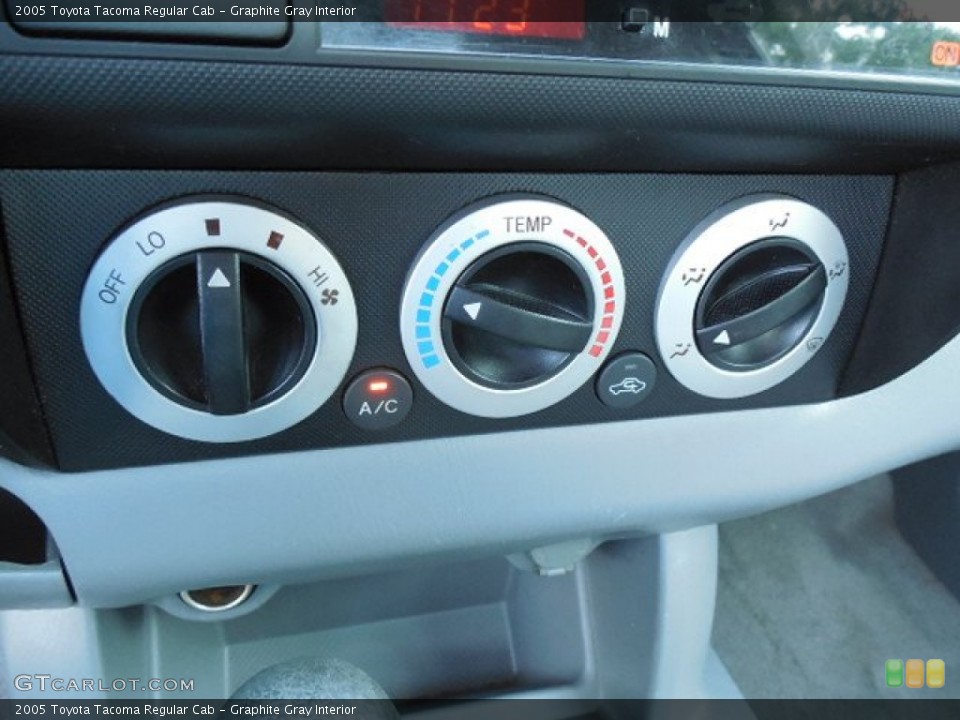 Graphite Gray Interior Controls for the 2005 Toyota Tacoma Regular Cab #83829706