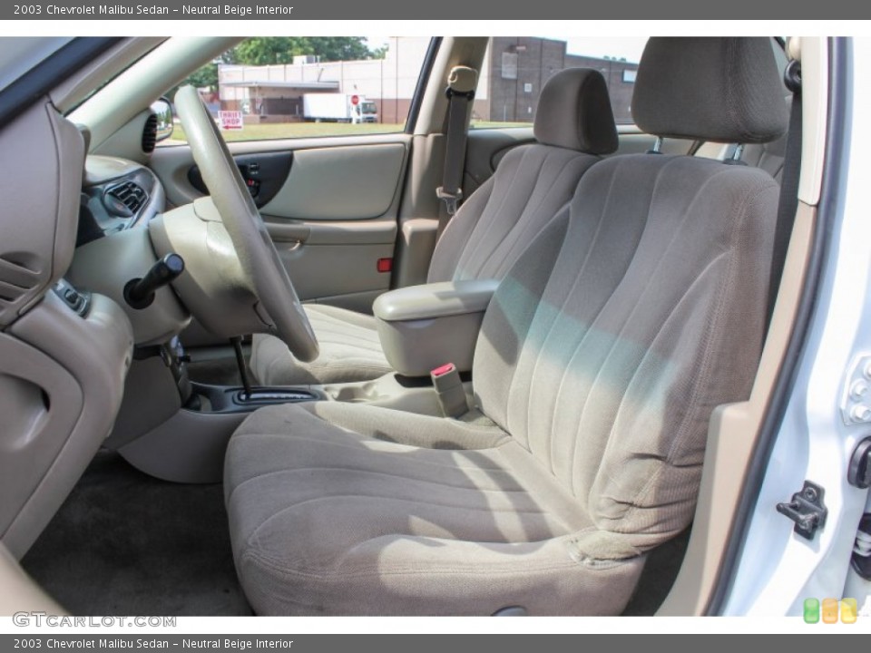 Neutral Beige Interior Front Seat for the 2003 Chevrolet Malibu Sedan #83829832