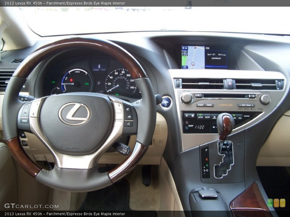 Parchment/Espresso Birds Eye Maple Interior Dashboard for the 2013 Lexus RX 450h #83829868