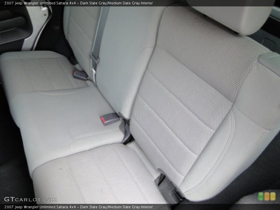 Dark Slate Gray/Medium Slate Gray Interior Rear Seat for the 2007 Jeep Wrangler Unlimited Sahara 4x4 #83829904