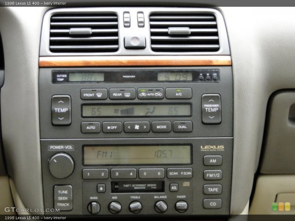 Ivory Interior Controls for the 1998 Lexus LS 400 #83830078