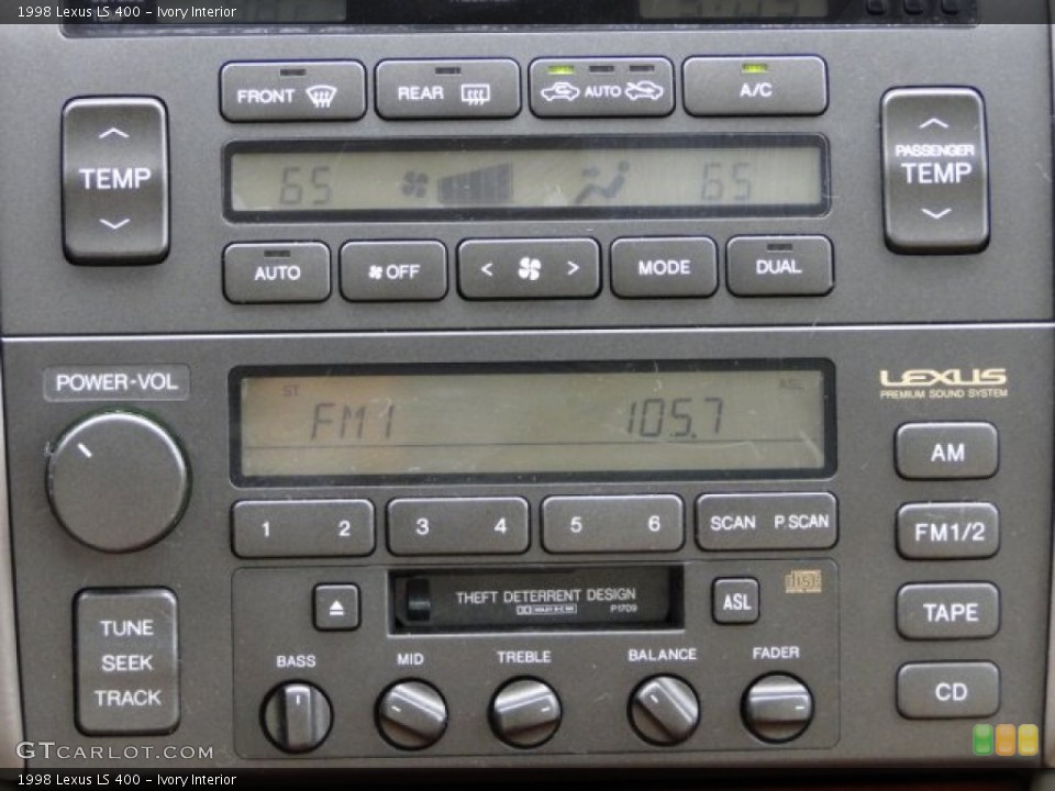 Ivory Interior Controls for the 1998 Lexus LS 400 #83830276