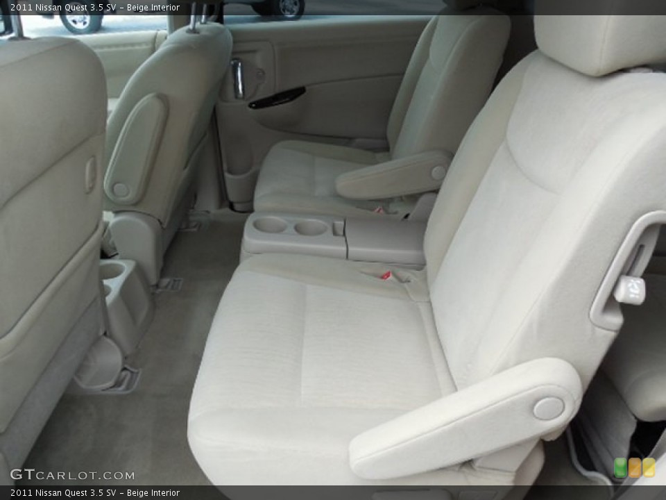 Beige Interior Rear Seat for the 2011 Nissan Quest 3.5 SV #83830297