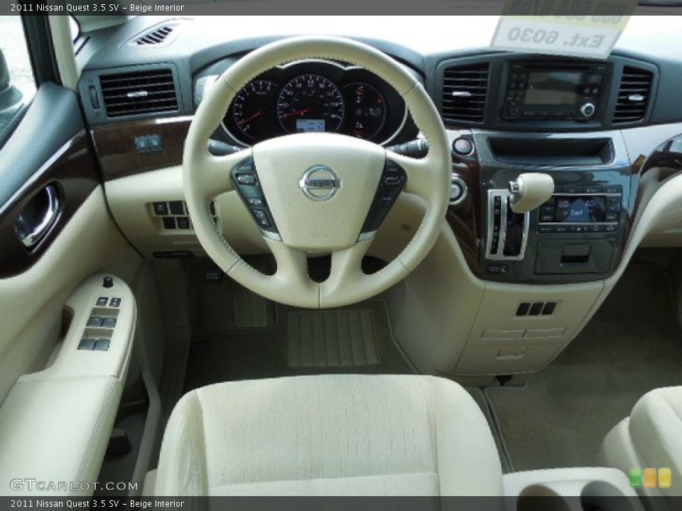 Beige Interior Dashboard for the 2011 Nissan Quest 3.5 SV #83830321