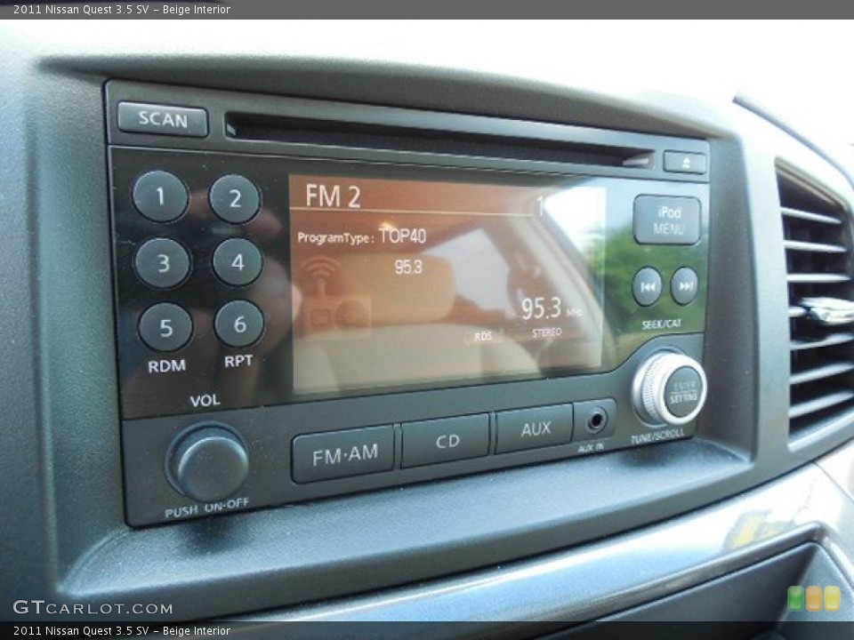 Beige Interior Audio System for the 2011 Nissan Quest 3.5 SV #83830471