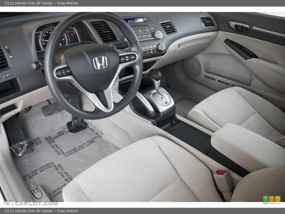 Gray Interior Prime Interior for the 2011 Honda Civic EX Sedan #83831170