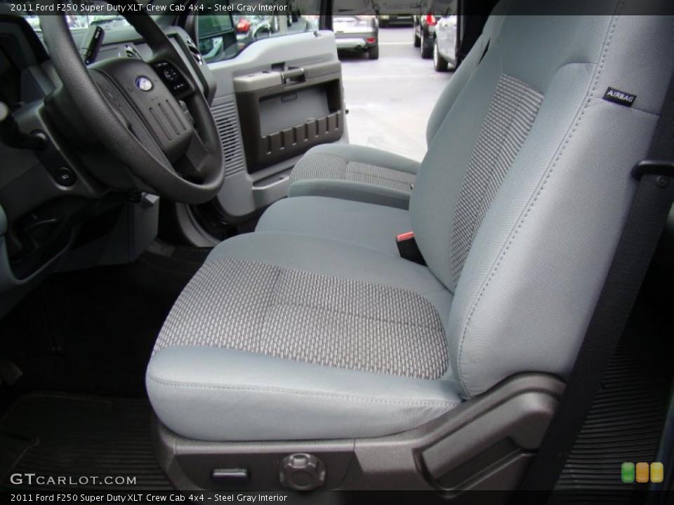 Steel Gray Interior Front Seat for the 2011 Ford F250 Super Duty XLT Crew Cab 4x4 #83833507