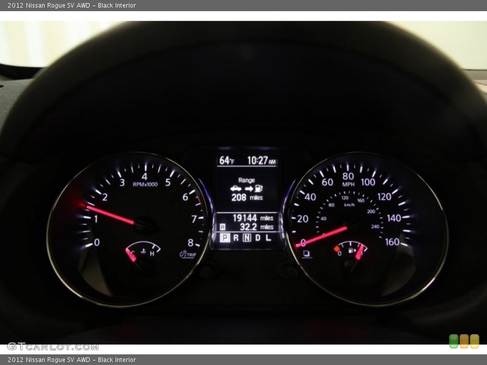 Black Interior Gauges for the 2012 Nissan Rogue SV AWD #83833816