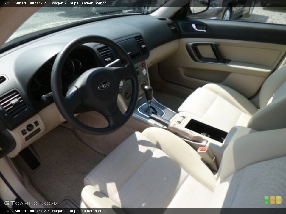 Taupe Leather Interior Prime Interior for the 2007 Subaru Outback 2.5i Wagon #83834590