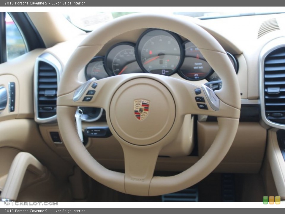 Luxor Beige Interior Steering Wheel for the 2013 Porsche Cayenne S #83849889