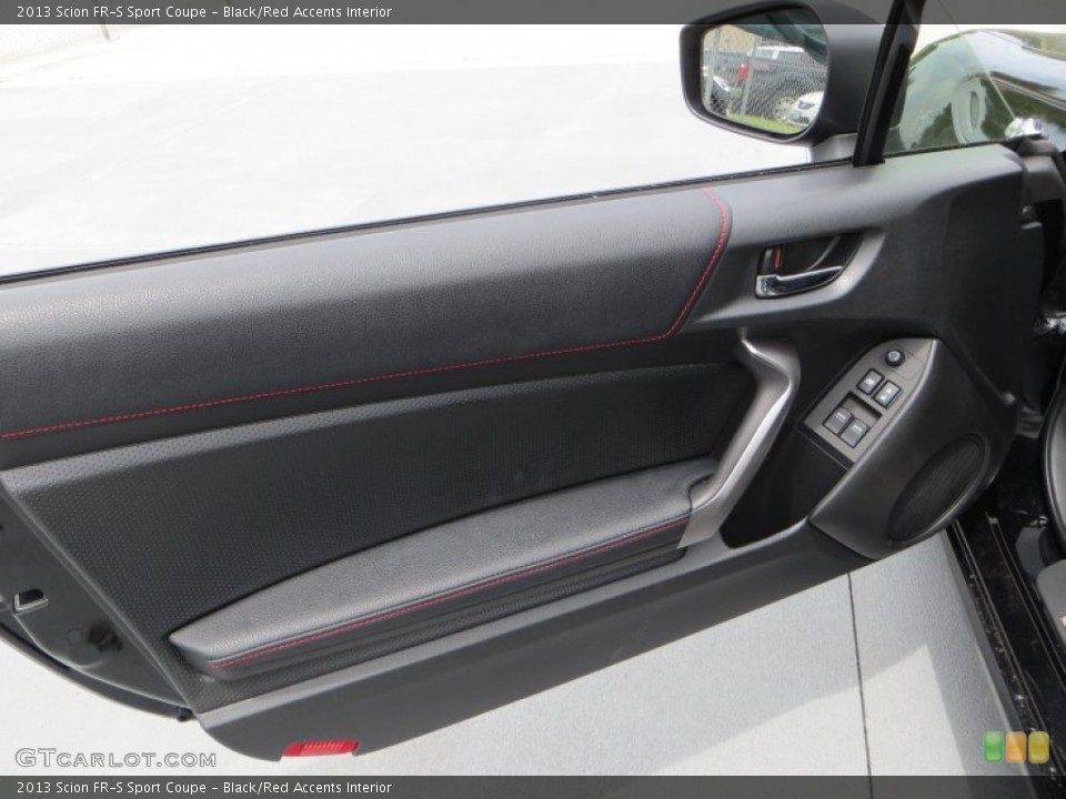 Black/Red Accents Interior Door Panel for the 2013 Scion FR-S Sport Coupe #83849895