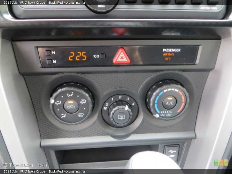 Black/Red Accents Interior Controls for the 2013 Scion FR-S Sport Coupe #83850039
