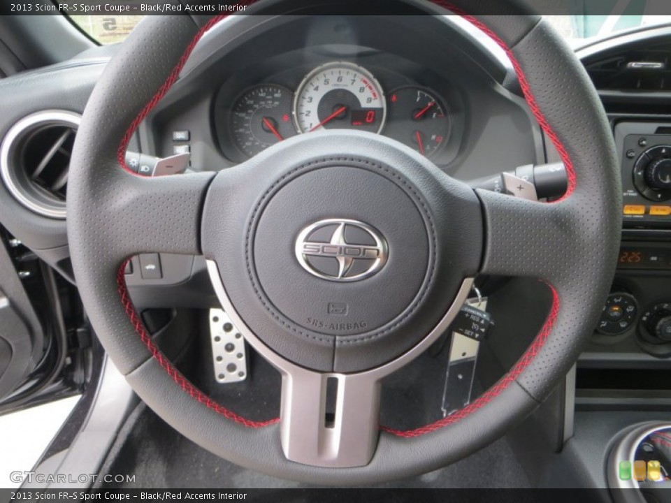 Black/Red Accents Interior Steering Wheel for the 2013 Scion FR-S Sport Coupe #83850111