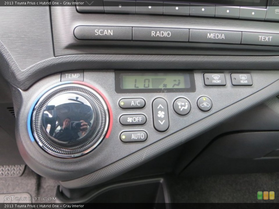 Gray Interior Controls for the 2013 Toyota Prius c Hybrid One #83850837