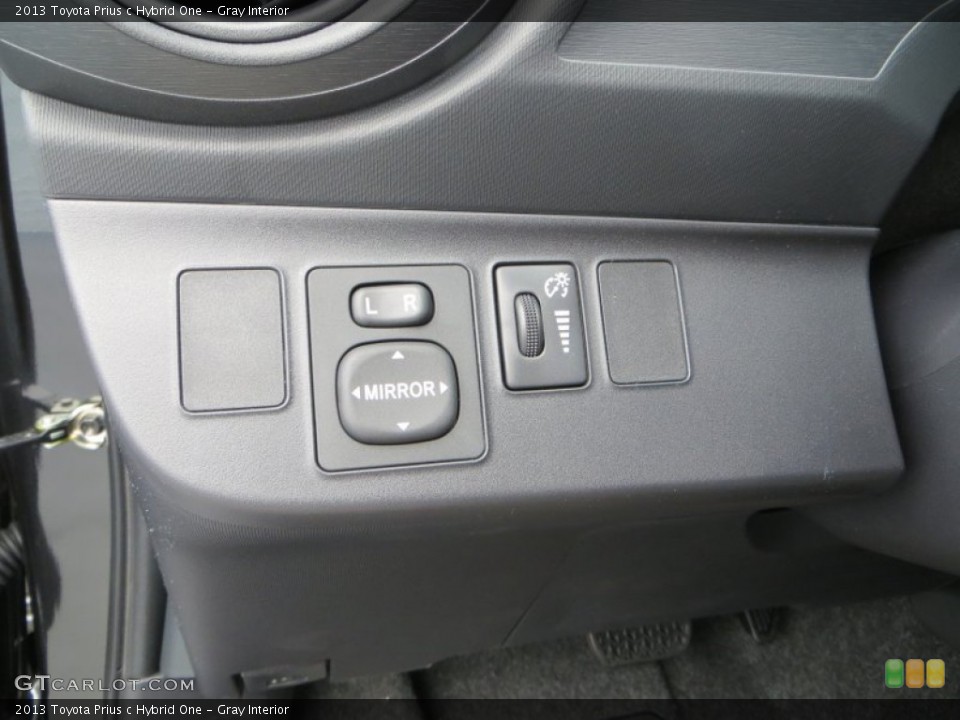 Gray Interior Controls for the 2013 Toyota Prius c Hybrid One #83850902