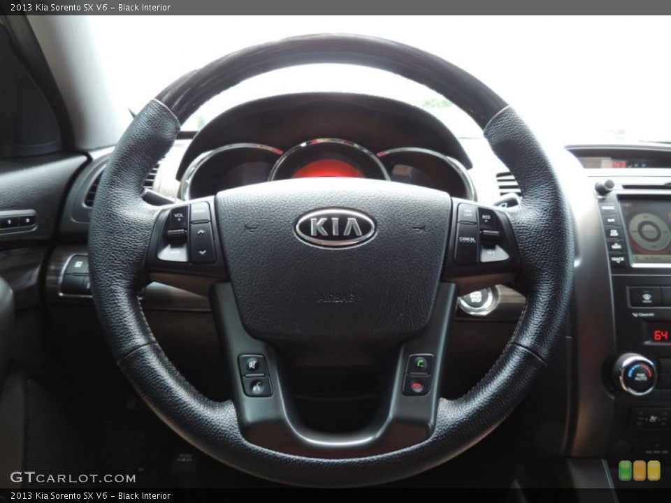 Black Interior Steering Wheel for the 2013 Kia Sorento SX V6 #83854254