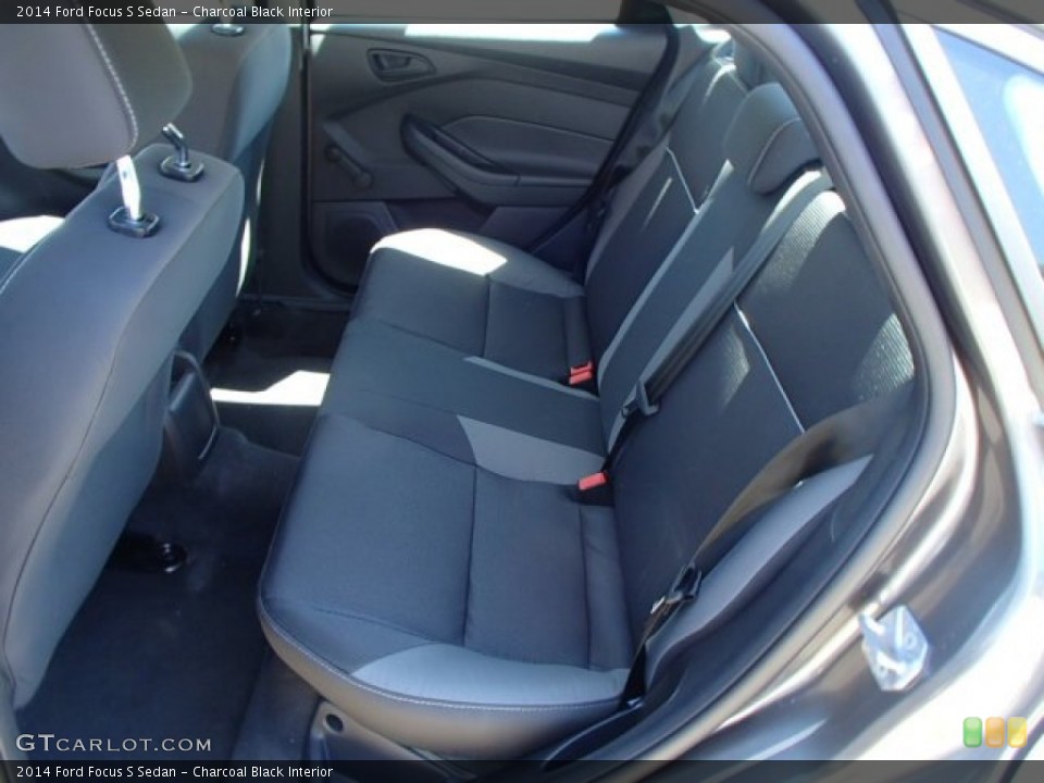 Charcoal Black Interior Rear Seat for the 2014 Ford Focus S Sedan #83854911