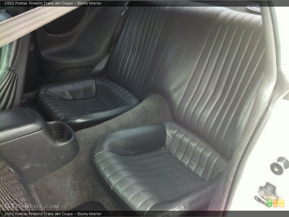Ebony Interior Rear Seat for the 2001 Pontiac Firebird Trans Am Coupe #83858589