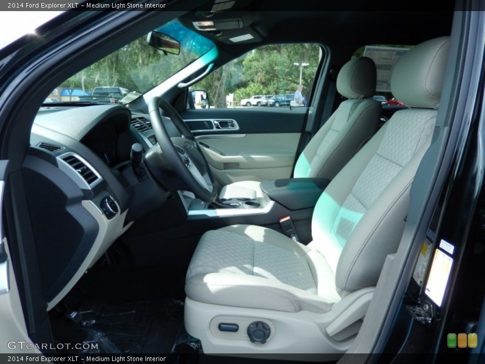 Medium Light Stone Interior Front Seat for the 2014 Ford Explorer XLT #83861345
