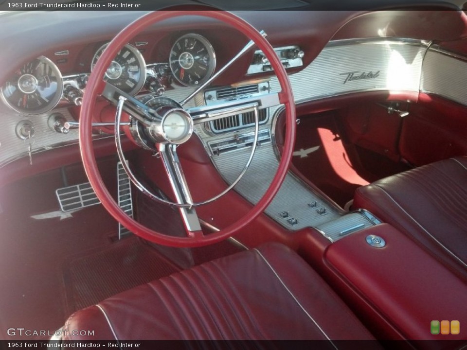 Red Interior Dashboard for the 1963 Ford Thunderbird Hardtop #83861428