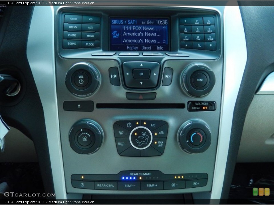 Medium Light Stone Interior Controls for the 2014 Ford Explorer XLT #83861469