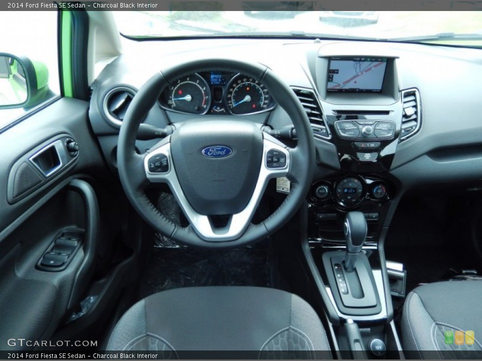 Charcoal Black Interior Dashboard for the 2014 Ford Fiesta SE Sedan #83861742