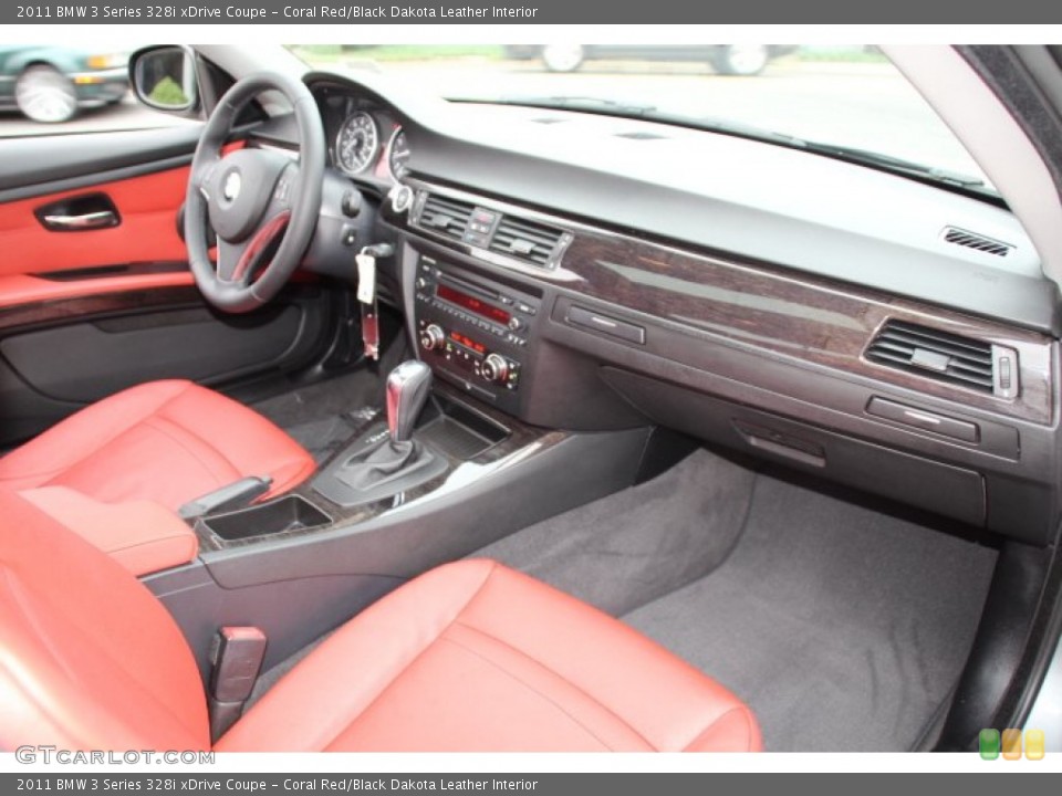 Coral Red/Black Dakota Leather Interior Dashboard for the 2011 BMW 3 Series 328i xDrive Coupe #83863632