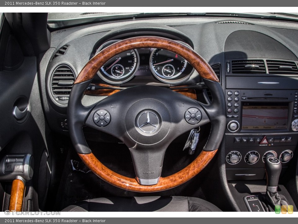 Black Interior Steering Wheel for the 2011 Mercedes-Benz SLK 350 Roadster #83874456