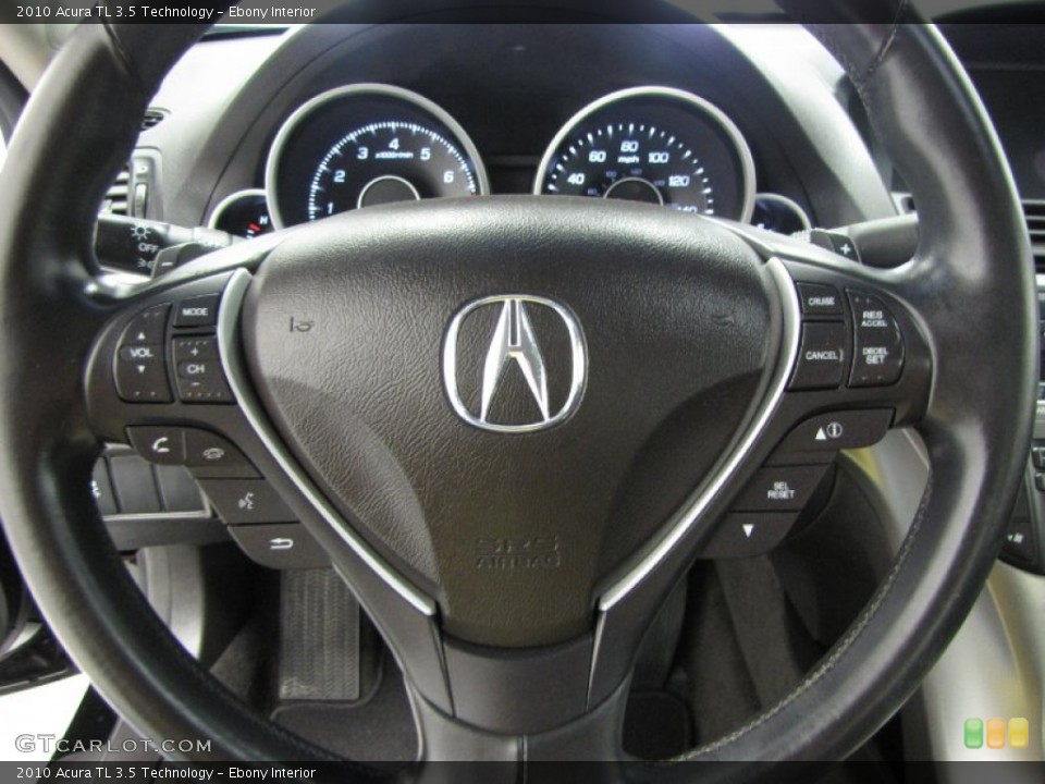Ebony Interior Steering Wheel for the 2010 Acura TL 3.5 Technology #83876916