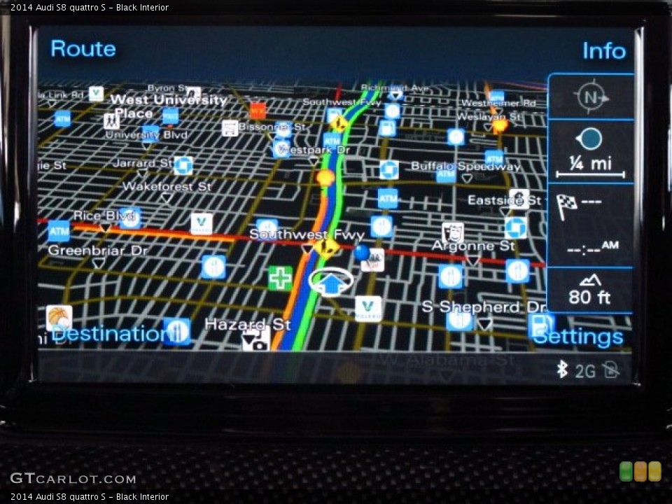 Black Interior Navigation for the 2014 Audi S8 quattro S #83877036