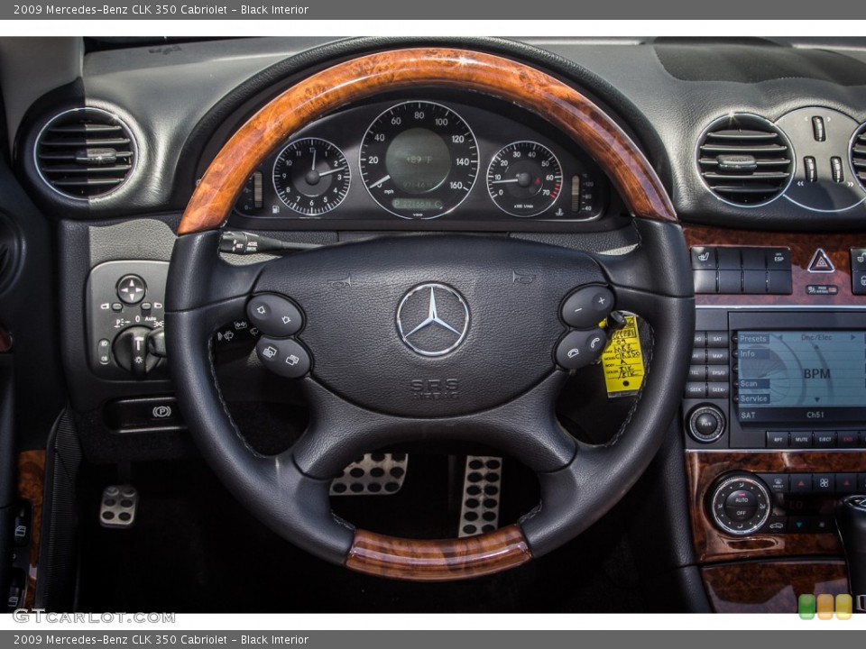 Black Interior Steering Wheel for the 2009 Mercedes-Benz CLK 350 Cabriolet #83877327