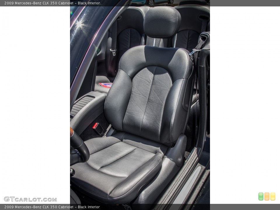 Black Interior Front Seat for the 2009 Mercedes-Benz CLK 350 Cabriolet #83877492