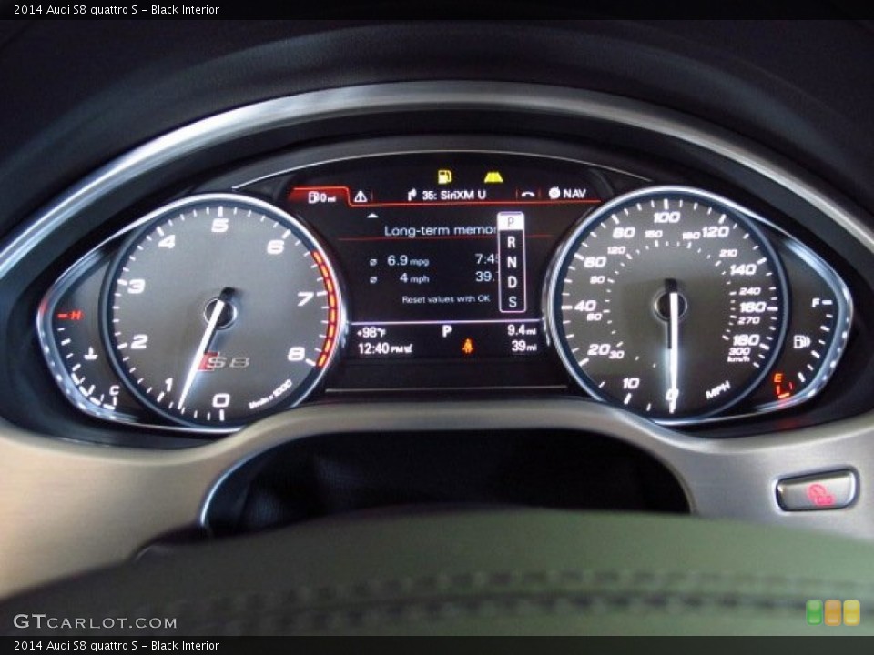 Black Interior Gauges for the 2014 Audi S8 quattro S #83877552