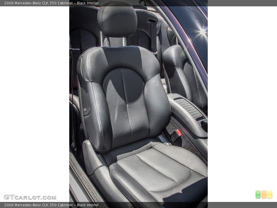 Black Interior Front Seat for the 2009 Mercedes-Benz CLK 350 Cabriolet #83877609