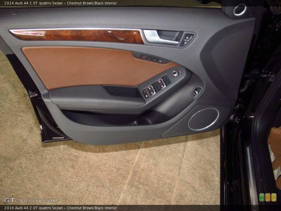 Chestnut Brown/Black Interior Door Panel for the 2014 Audi A4 2.0T quattro Sedan #83877699