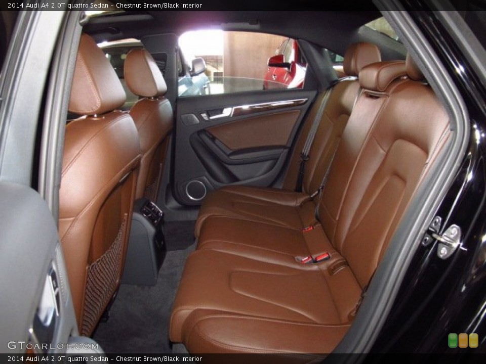 Chestnut Brown/Black Interior Rear Seat for the 2014 Audi A4 2.0T quattro Sedan #83877741