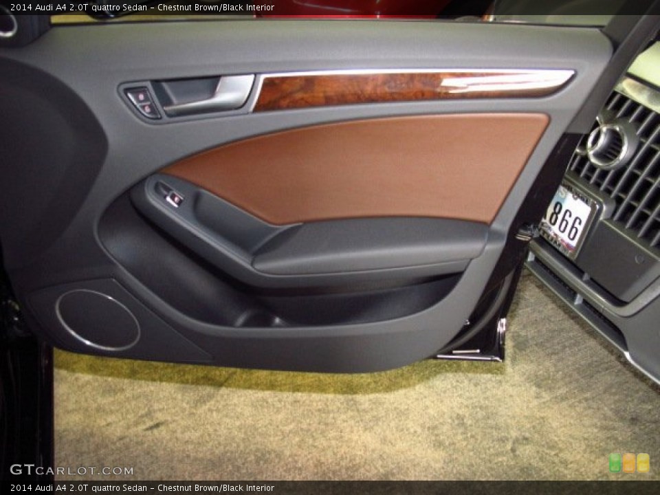 Chestnut Brown/Black Interior Door Panel for the 2014 Audi A4 2.0T quattro Sedan #83877779