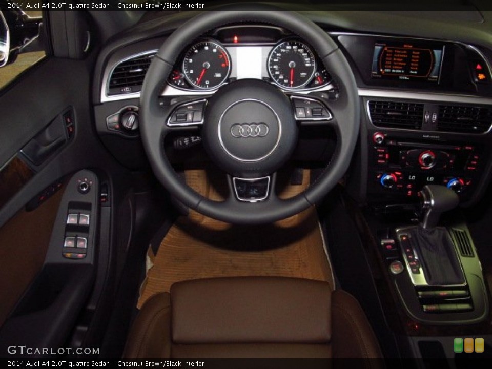Chestnut Brown/Black Interior Dashboard for the 2014 Audi A4 2.0T quattro Sedan #83877804