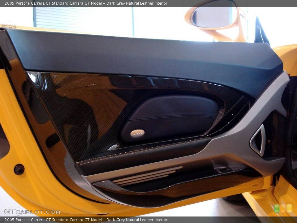 Dark Grey Natural Leather Interior Door Panel for the 2005 Porsche Carrera GT  #838783