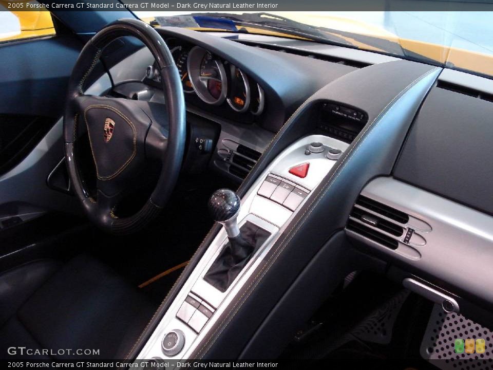 Dark Grey Natural Leather Interior Controls for the 2005 Porsche Carrera GT  #838823