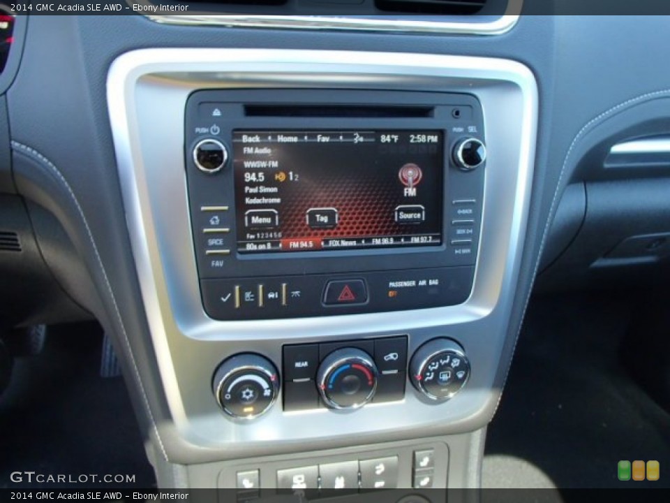 Ebony Interior Controls for the 2014 GMC Acadia SLE AWD #83885641