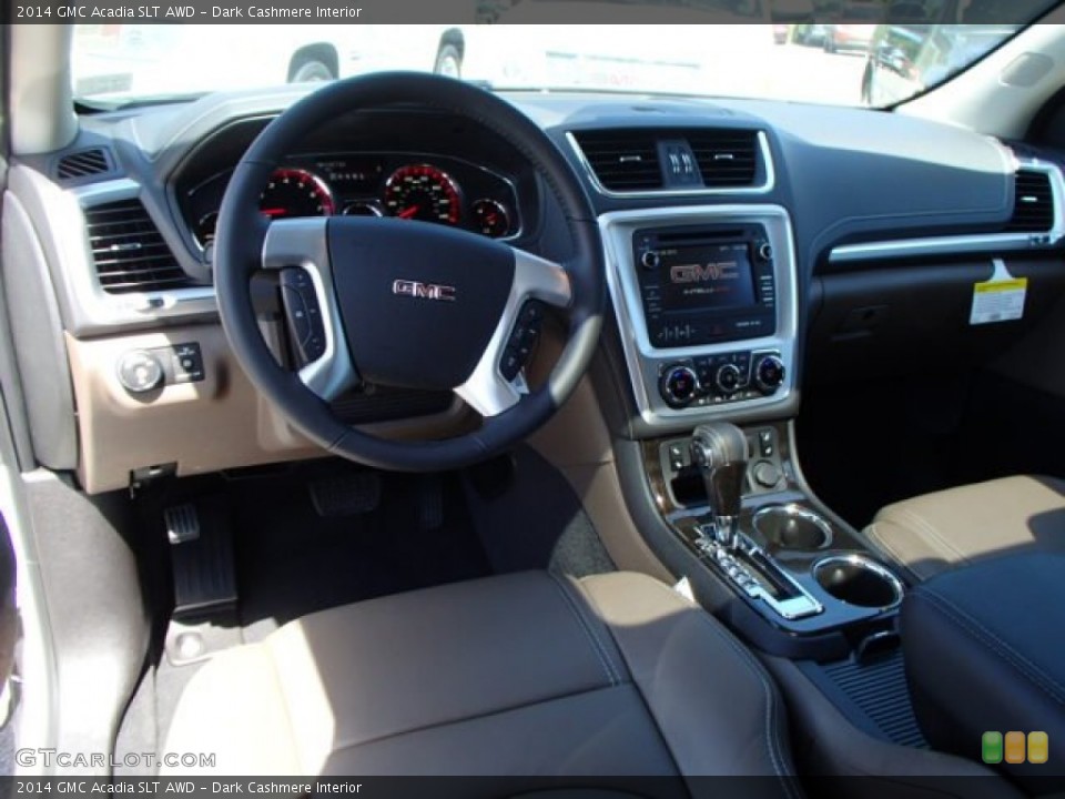 Dark Cashmere Interior Dashboard for the 2014 GMC Acadia SLT AWD 83886487