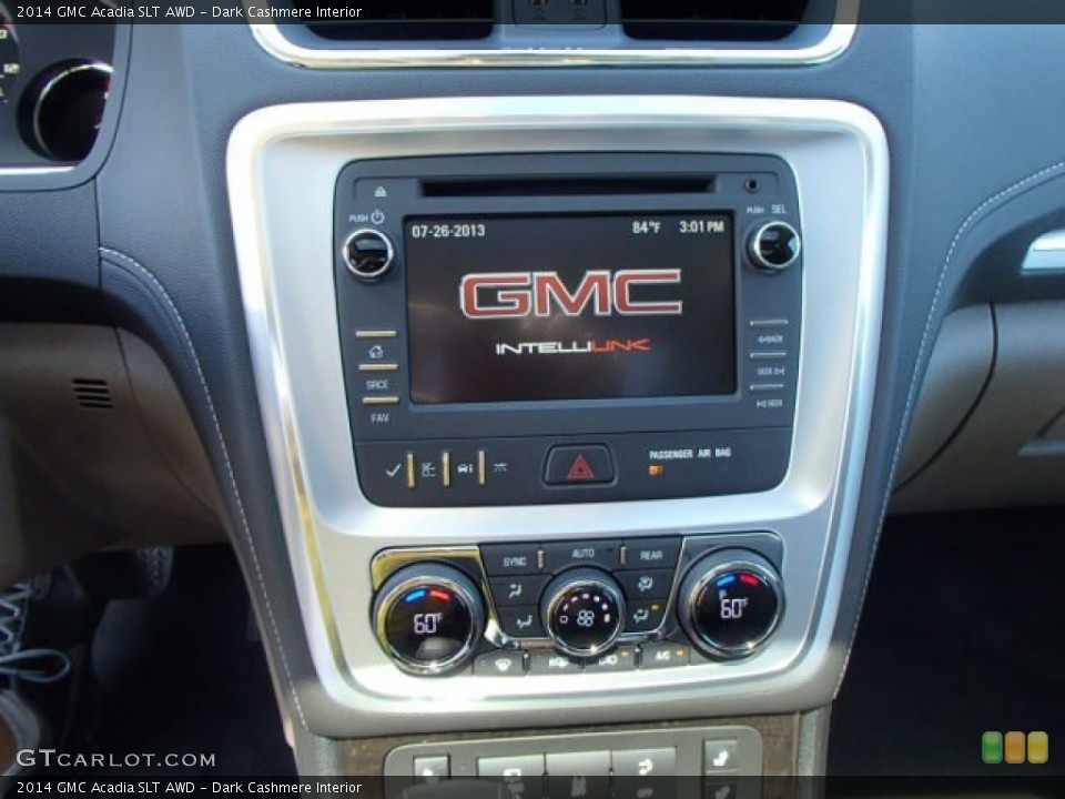 Dark Cashmere Interior Controls for the 2014 GMC Acadia SLT AWD #83886559