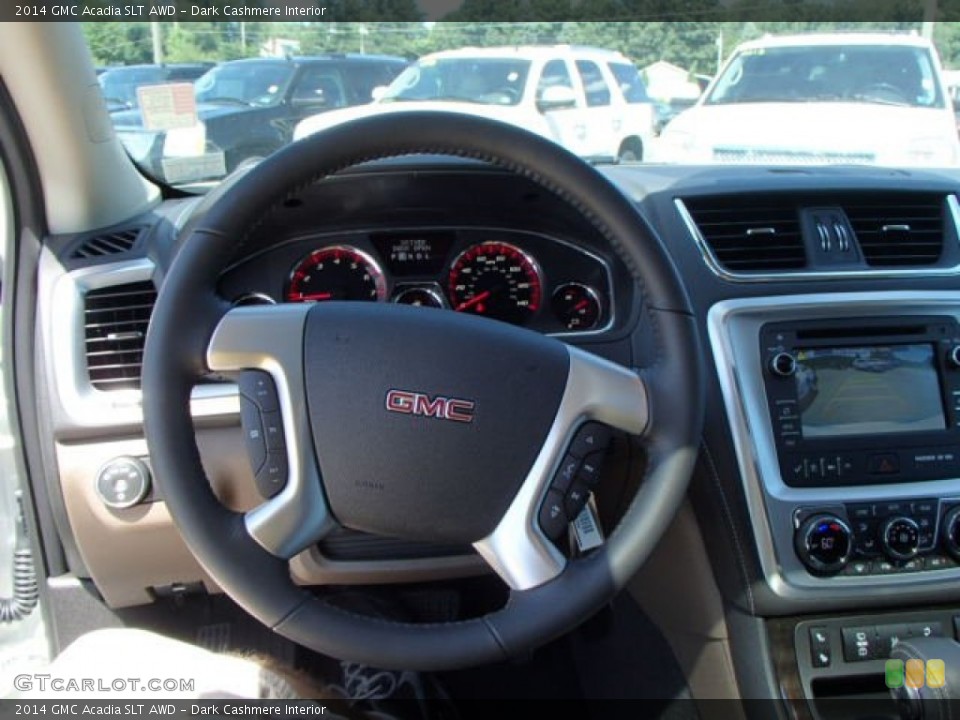 Dark Cashmere Interior Steering Wheel for the 2014 GMC Acadia SLT AWD #83886607