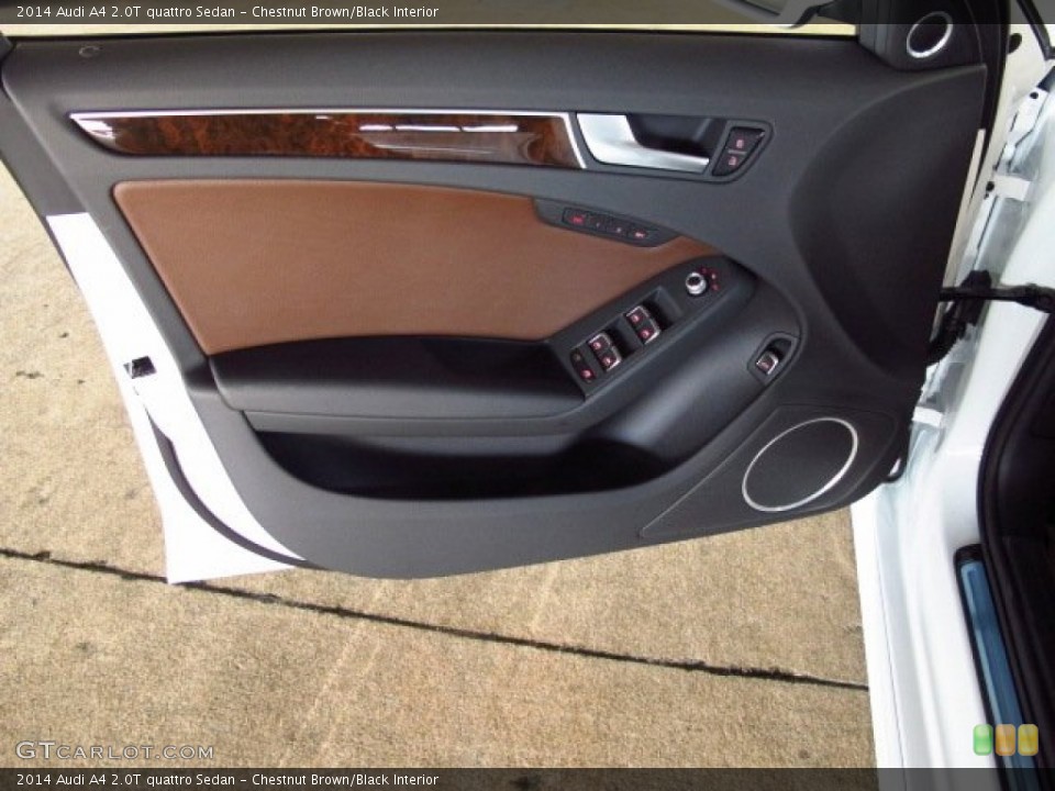 Chestnut Brown/Black Interior Door Panel for the 2014 Audi A4 2.0T quattro Sedan #83887158