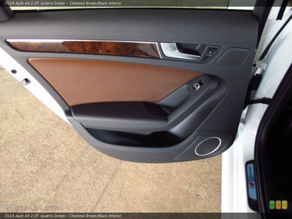 Chestnut Brown/Black Interior Door Panel for the 2014 Audi A4 2.0T quattro Sedan #83887201
