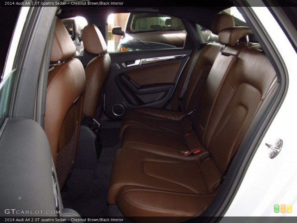 Chestnut Brown/Black Interior Rear Seat for the 2014 Audi A4 2.0T quattro Sedan #83887222