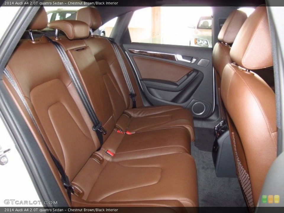 Chestnut Brown/Black Interior Rear Seat for the 2014 Audi A4 2.0T quattro Sedan #83887276